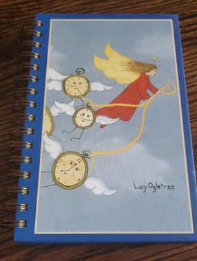 Lucy Ogletree Illustrated Spiral Notebook - Blue Cover